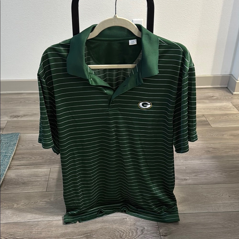 Green Bay Packers Striped Polo Shirt